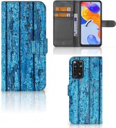 Magnet Case Xiaomi Redmi Note 11 Pro 5G/4G Telefoonhoesje Wood Blue