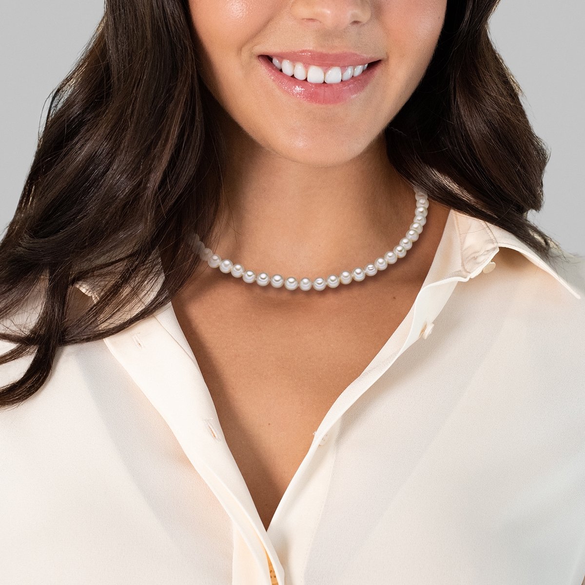 Valero Pearls Parel ketting Sterling zilver Gekweekte zoetwaterparels wit