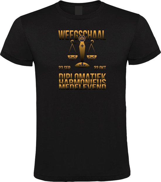 Klere-Zooi - Sterrenbeeld - Weegschaal - Heren T-Shirt - XL