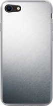 Geschikt voor iPhone SE 2022 hoesje - Metaal print - Grijs - Zwart - Wit - Siliconen Telefoonhoesje