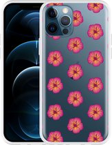 Geschikt voor Apple iPhone 12 Pro Hoesje Hawaiiaanse Bloemen II - Designed by Cazy