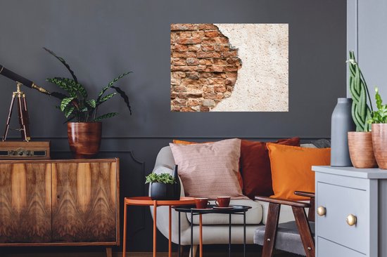 Stickers muraux - Film Plâtre - Plâtre - Mur - Brique - 80x60 cm - Film adhésif - Stickers muraux Chambre d'enfant - Papier peint autocollant