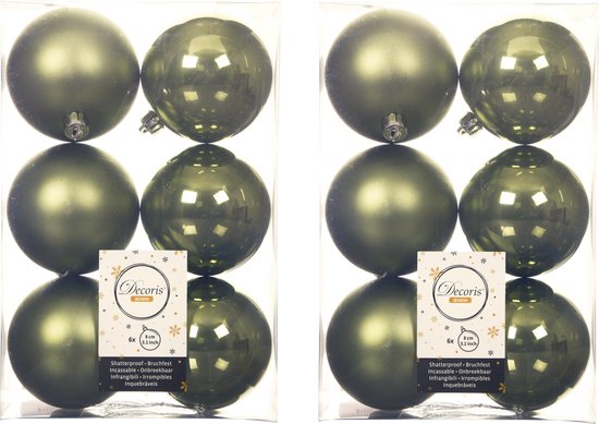 24 Boules De Noël En Plastique Rouge – Décoration Traditionnelle Et Réutilisable
