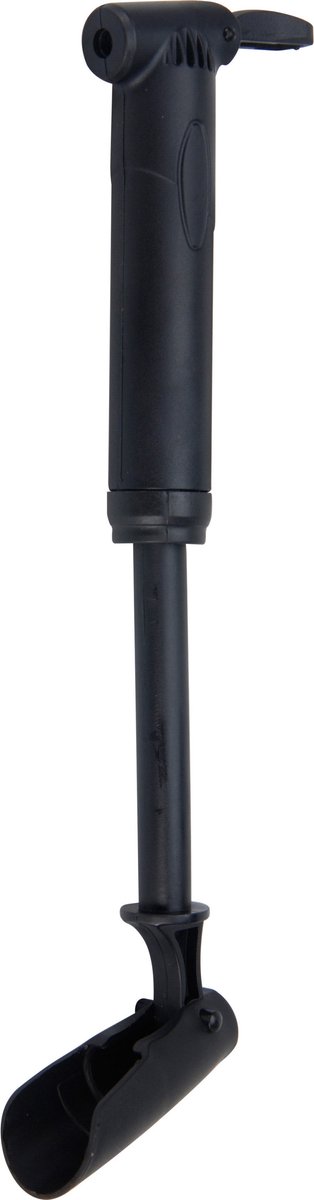 Compacte fietspomp / handpomp zwart 20 cm - met houder - makkelijk te bevestigen