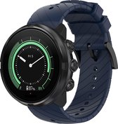 Siliconen Smartwatch bandje - Geschikt voor Suunto 9 - Baro siliconen bandje - donkerblauw - Strap-it Horlogeband / Polsband / Armband