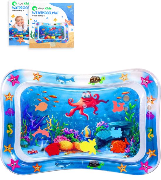 AyeKids Waterspeelmat - Watermat - Speelkleed - Opblaasbaar - Watermat Baby - Blauw