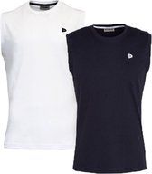 Donnay T-shirt zonder mouw - 2 Pack - Tanktop - Sportshirt - Heren - Maat 3XL - Wit & Navy