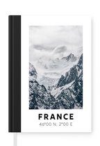 Carnet - Carnet d'écriture - France - Montagnes - Neige - Petit carnet - Format A5 - Bloc-notes