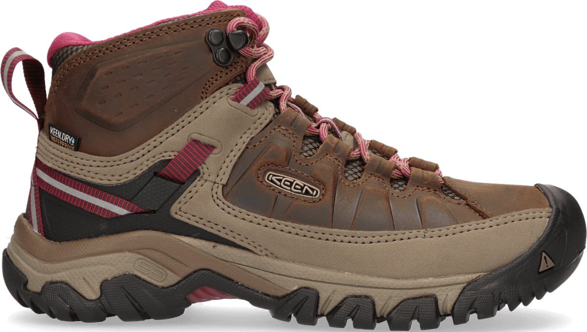 Keen Targhee III Mid Dames Wandelschoenen Weiss/Boysenberry Leer Bruin