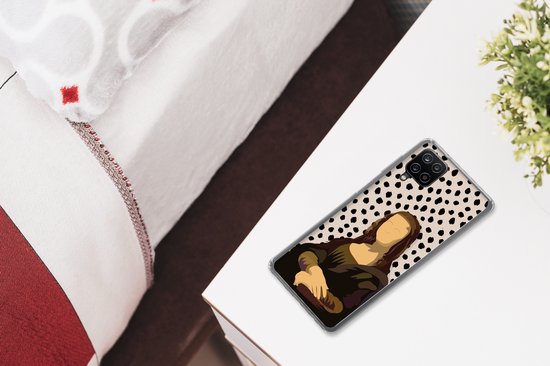 Coque Samsung Galaxy A12 - Pastel - Mona Lisa - Pois - Maîtres anciens - Coque de téléphone en Siliconen