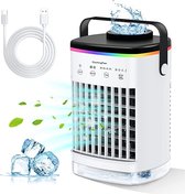 Basein® 3 in 1 Mobiele airconditioning - Luchtreiniger & Humidifier - Airco zonder afvoerslang - Mini airco - Met Sfeerlicht