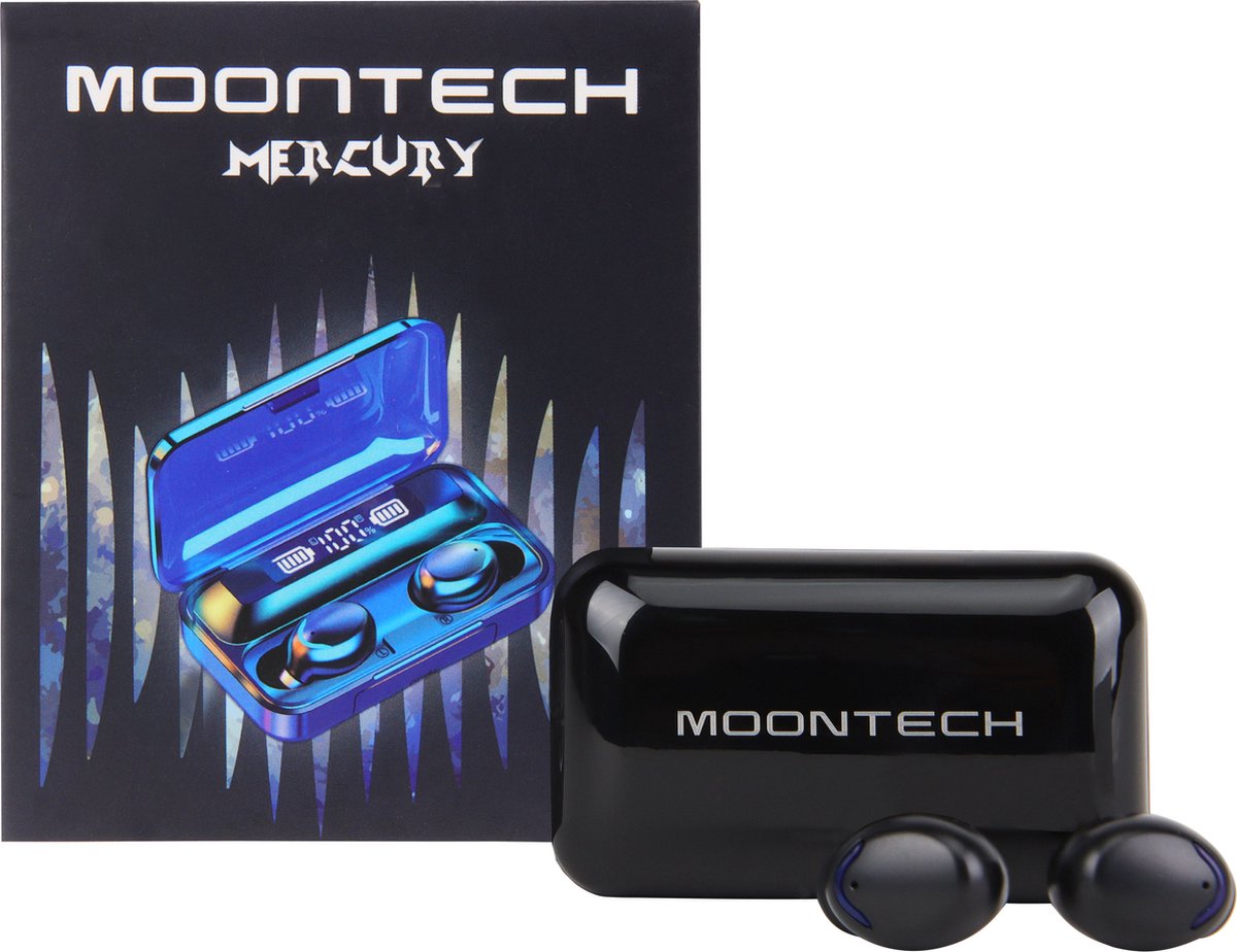 MoonTech Mercury - Draadloze Oortjes Met Bluetooth - 30 uur speeltijd - Zweetbestendig