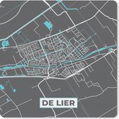 Muismat Klein - De Lier - Stadskaart - Kaart - Blauw - Plattegrond - 20x20 cm