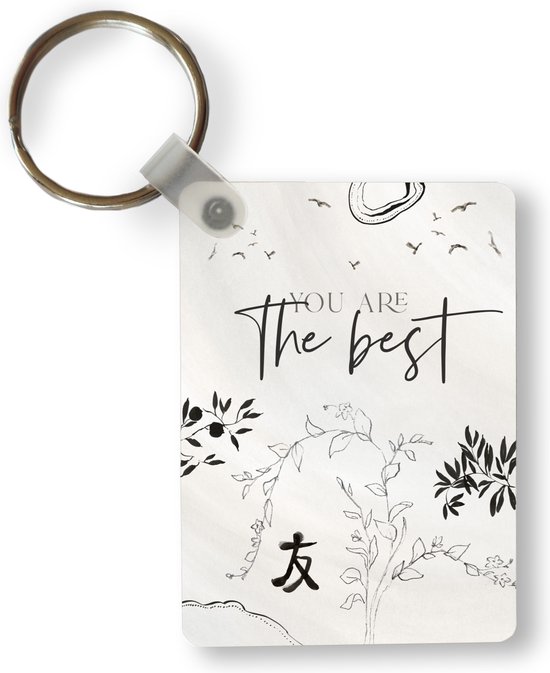 Foto: Sleutelhanger you are the best bff quotes spreuken vriendschap uitdeelcadeautjes plastic