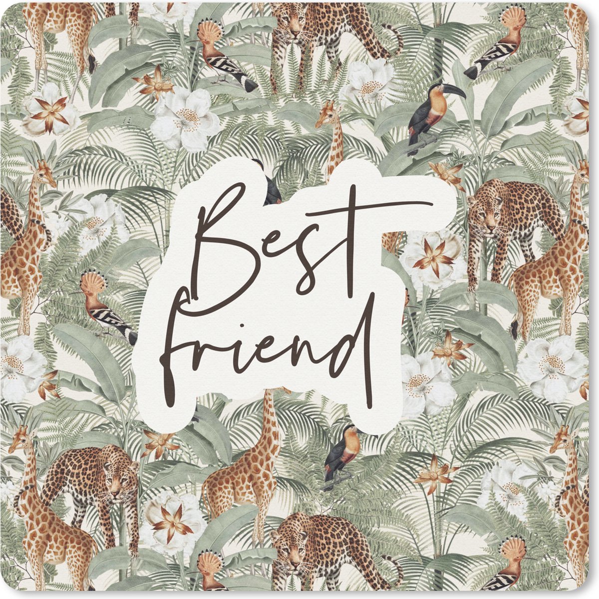 Muismat 30x30 cm - Mousepad Quotes- Best friend - Vrienden - Spreuken - BFF - Muismatten