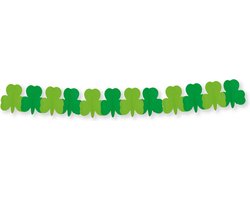 Klavertje drie shamrocks slinger - Ierland Sint Patricksday thema - 300 cm - versiering