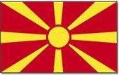 Vlag Macedonie 90 x 150 cm feestartikelen - Macedonie landen thema supporter/fan decoratie artikelen