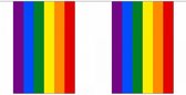 Vierkante regenboog vlaggenlijn 9 m