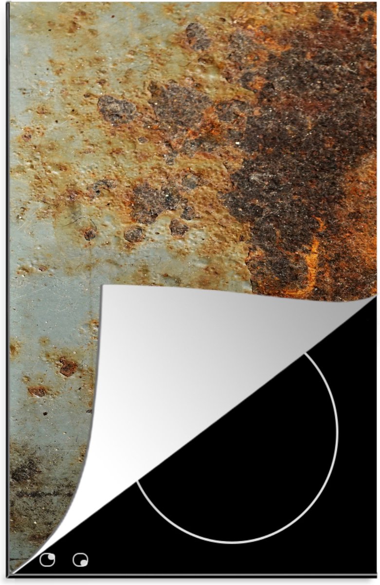 KitchenYeah® Inductie beschermer 30x52 cm - Staalplaat - Oud - Roest print - Kookplaataccessoires - Afdekplaat voor kookplaat - Inductiebeschermer - Inductiemat - Inductieplaat mat