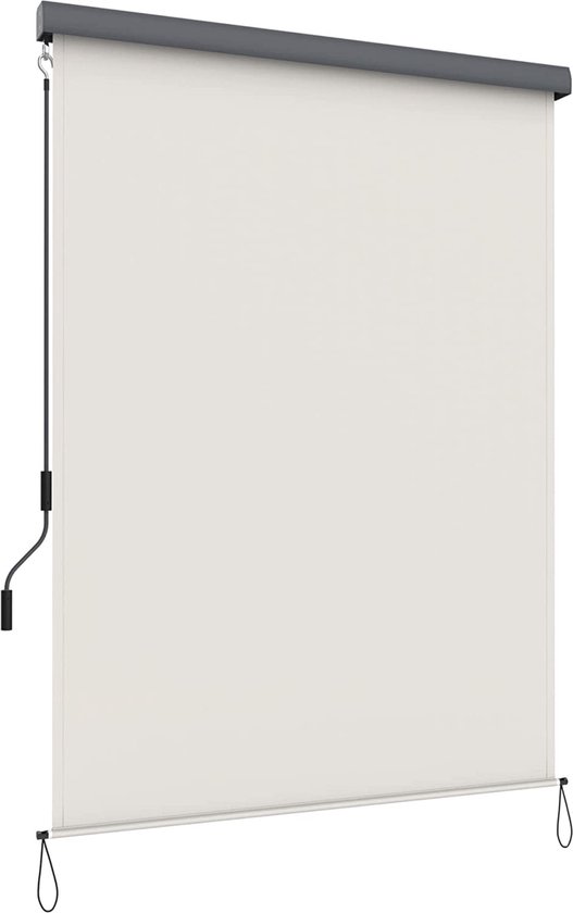 YRHome Rolgordijn voor buiten, verticaal zonnescherm, balkonrolgordijn, 100 x 140 cm, balkonluifel, zonwering, 100% ondoorzichtig, uv-bestendig, inkijkbescherming, rolgordijn, windscherm, schaduw