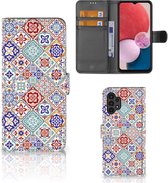 Book Case met foto Geschikt voor Samsung Galaxy A13 (4G) GSM Hoesje Tiles Color