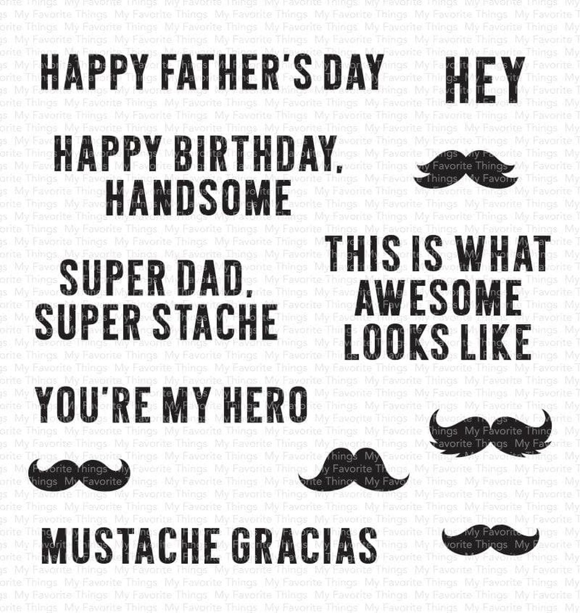Super Stache Clear Stamps (MSTN-009)