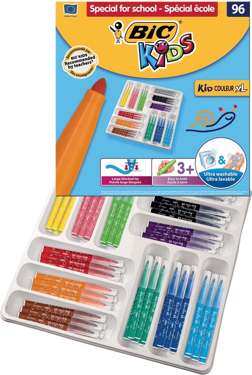 Bic Kids Feutre Visacolor XL Ecolutions 48 feutres en boîte métallique