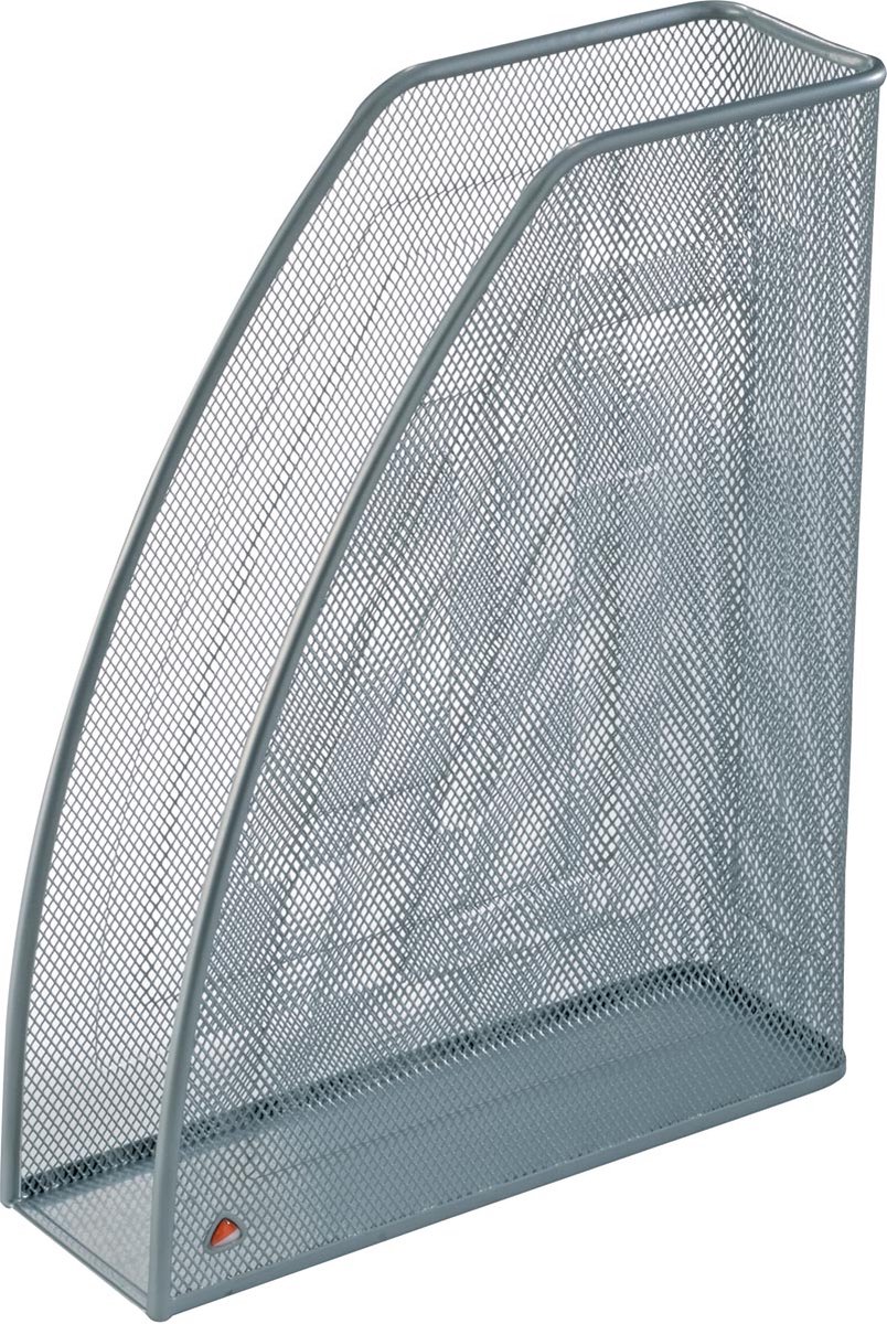 Alba tijdschriftenhouder in mesh metaal, zilvergrijs 2 stuks
