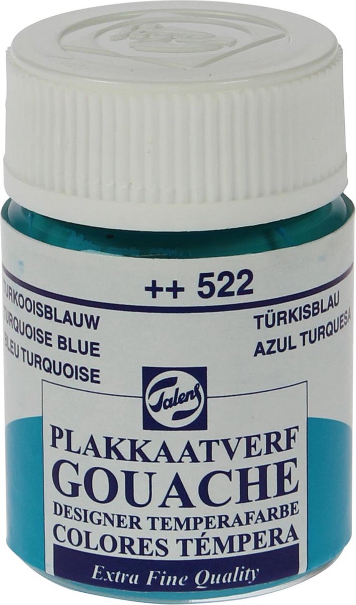 Talens plakkaatverf Extra Fijn flacon van 16 ml, turkooisblauw 10 stuks