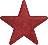 1x Grandes étoiles scintillantes rouges Décoration de Noël / Décoration de Noël 40 cm - Grandes décorations de Noël / Décorations de Noël