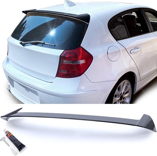 Foto: Passend voor bmw e81 e87 vanaf 2004 t m 2012 dakspoiler extention lip styling dak spoiler hoogglans zwart