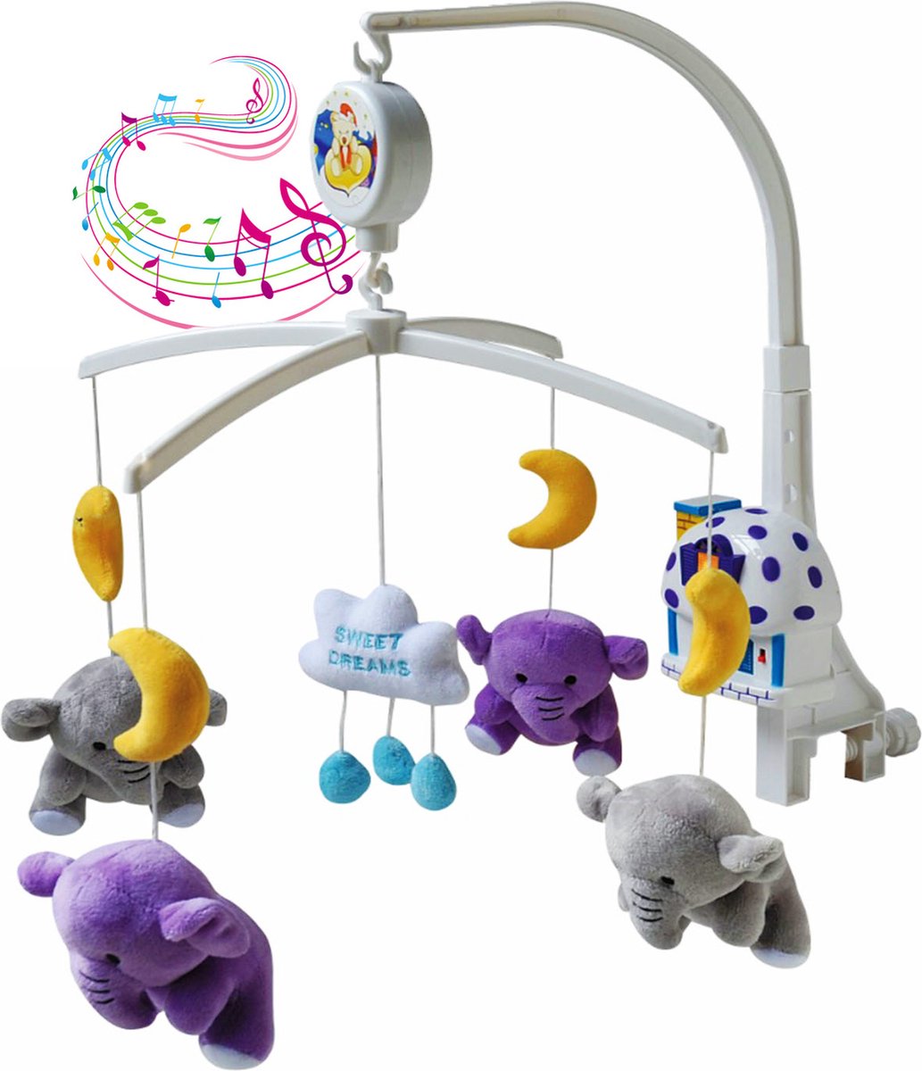 Pa vuist Verstenen Allerion Muziekmobiel Luxe - Boxmobiel voor Baby - Met Projector - Muziek -  Dieren Thema - Little Plaza
