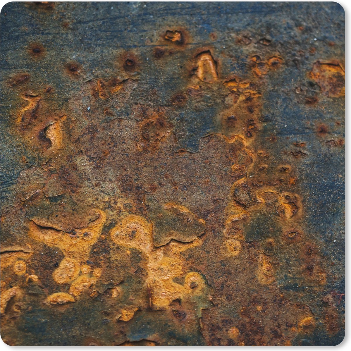 Muismat XXL 50x50 cm - Bureau onderlegger - Bureau mat Roest - Geel - Blauw - Bureaumat - Gaming mousepad xl - Bureaulegger groot - Computer deskmat