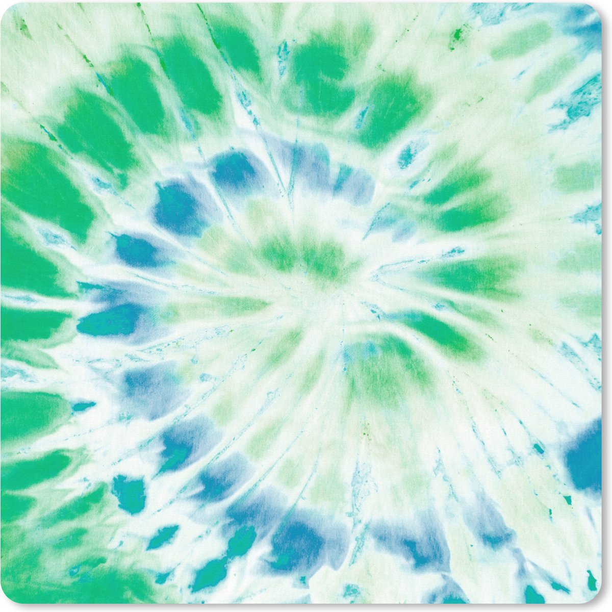 Muismat XXL - Bureau onderlegger - Bureau mat - Zomer - Tie dye - Groen - 50x50 cm - XXL muismat