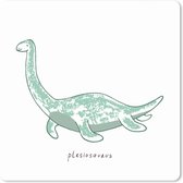 Muismat XXL - Bureau onderlegger - Bureau mat - Kinderkamer - Dinosaurus - Plesiosaurus - Jongetje - Meiden - Kids - 80x80 cm - XXL muismat