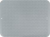 Krumble Afdruipmat - Afdruiprekken - Droogmat - Afwassen - Vaatwassen - Antislip - Huishouden - Ruitpatroon - Siliconen - 40 x 30 cm - Grijs