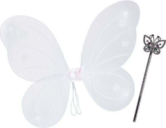 Ailes De Fée Blanches – Déguisement Enfant, Costume Fée, Taille Enfant Uniquement