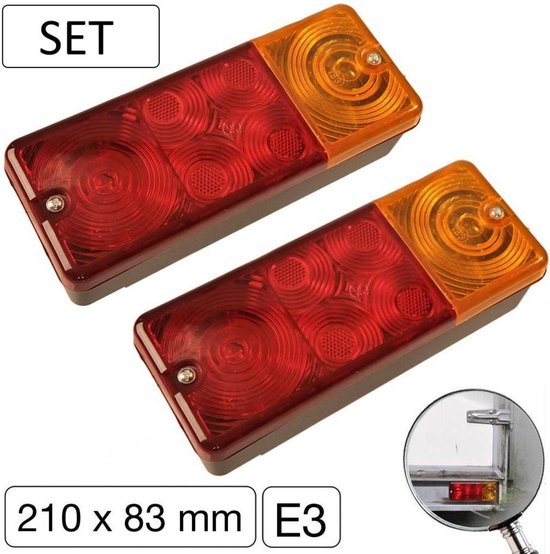 Achterlicht smal SET 2 functies