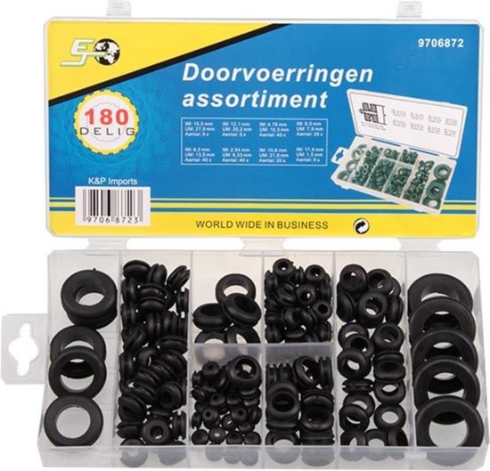 Foto: Doorvoerringen assortimentsdoos 180 delig topgear