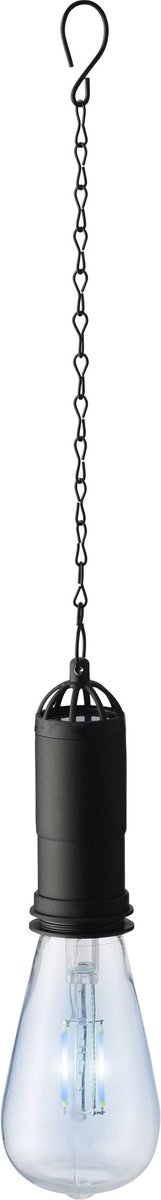 Blauwe solar tuinverlichting hanglamp kunststof 20 cm - Solarlampen - Hanglampen - Tuinverlichting