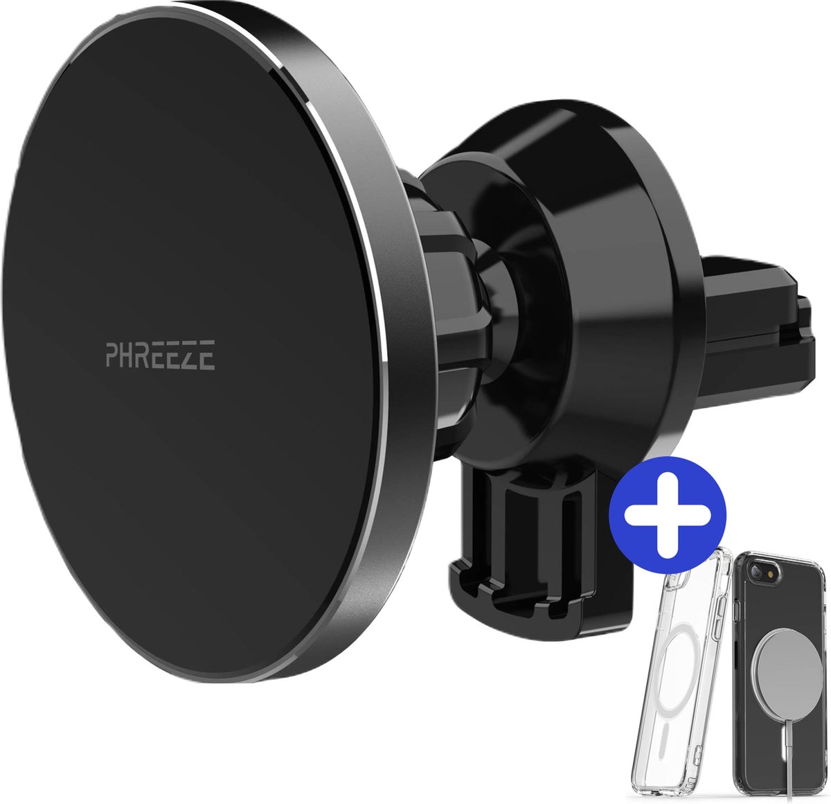 MagSafe Telefoonhouder Auto met Magnetisch Hoesje voor iPhone 7 - Draadloze Snellader Auto met Magneet