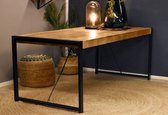 HUUS Table à manger Loes Mangohout - Table en bois de manguier pour l'intérieur - 140x80x76 cm
