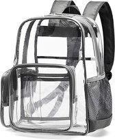 schoolrugzak, doorzichtig, Ritssluiting ,Clear backpack transparent waterproof school backpack,