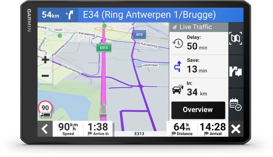 Garmin Dezl LGV1010 - Navigatiesysteem vrachtwagen - Speciale vrachtwagen routes - Live traffic updates -10 inch scherm