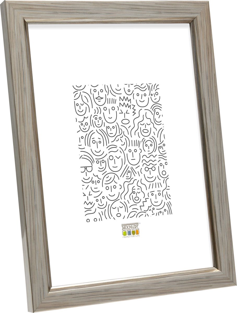 Deknudt Frames fotolijst S46AD1 - zilverkleur met biesje - foto 15x20