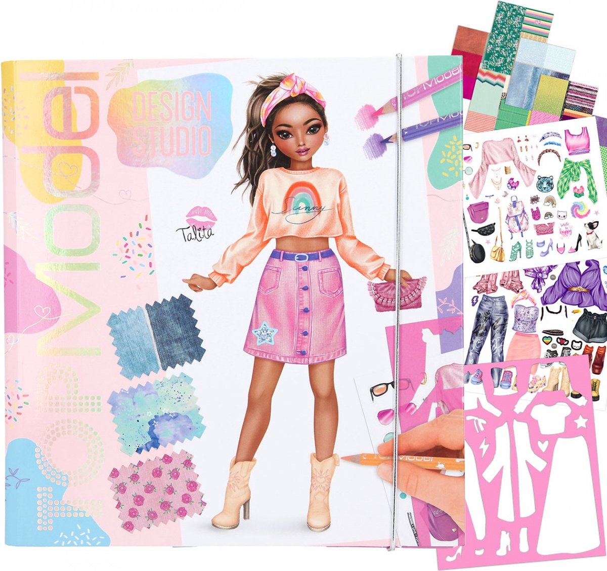 Topmodel Kleurboek Create Your Design Studio Meisjes 14-delig