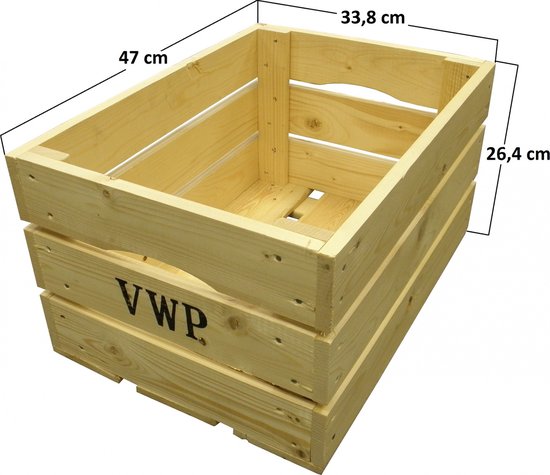 Vwp Fietskrat - Hout - 40 liter- Naturel van VWP — afbeelding 2