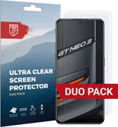 Rosso Screen Protector Ultra Clear Duo Pack Geschikt voor Realme GT Neo 3 | TPU Folie | Case Friendly | 2 Stuks