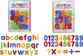 1x set Alphabet magnétique coloré speelgoed lettres et chiffres 52 pièces 4 cm
