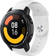 Strap-it Siliconen sport bandje - geschikt voor Xiaomi Watch S1 (Active/Pro) / Watch 2 Pro / Watch S3 / Mi Watch / Amazfit Balance / Bip 5 / Pace / Stratos - wit